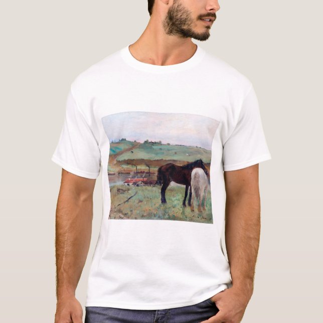 Häst i Meadow, Edgar Degas T Shirt (Framsida)