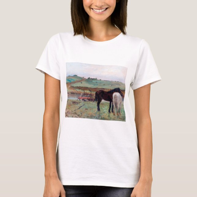 Häst i Meadow, Edgar Degas T Shirt (Framsida)