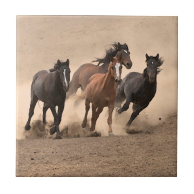 Häst i nedgång II Kakelplatta (Framsidan)