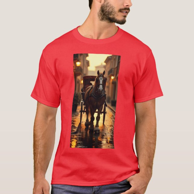 Häst i stadsflickan t shirt (Framsida)