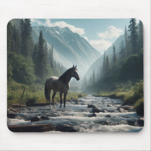 Häst i Stream Mousepad Musmatta