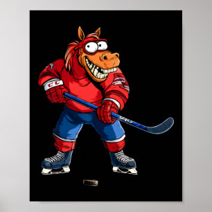 Häst Ishockey Poster