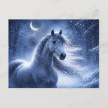Häst Jul Snö Natt Julfirande