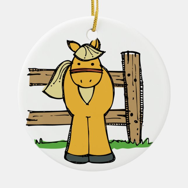 Häst Julgransprydnad Keramik (Framsidan)