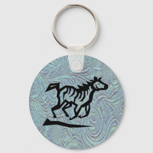 Häst Keychain för design för läderverktygtryck Nyckelring