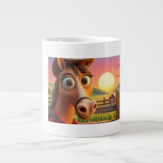 häst kopp jumbo mugg