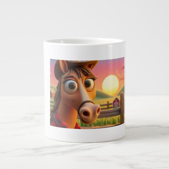 häst kopp jumbo mugg (Framsidan)