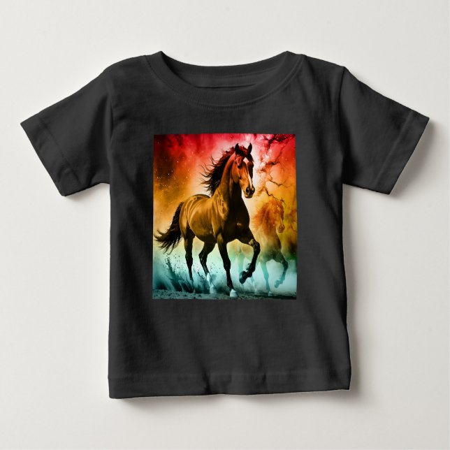 Häst löper  t shirt (Framsida)