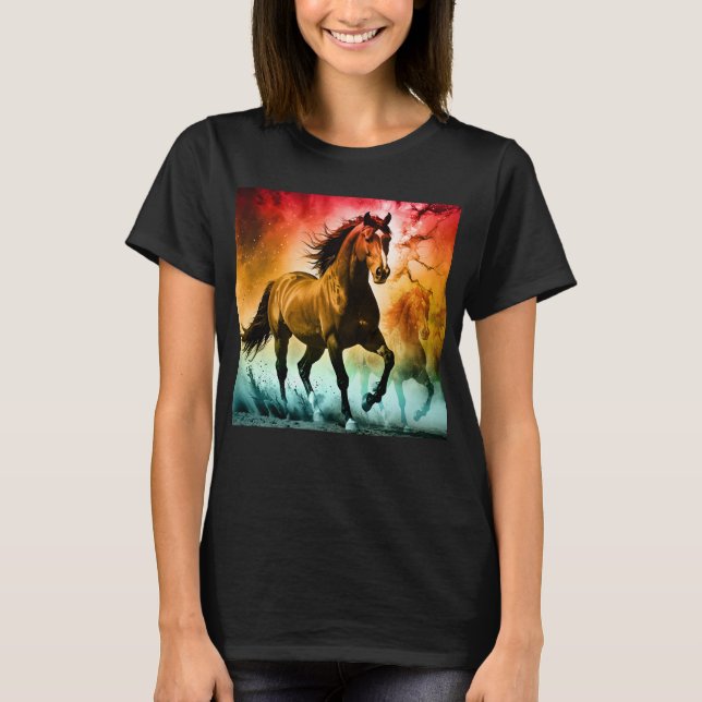Häst löper  t shirt (Framsida)