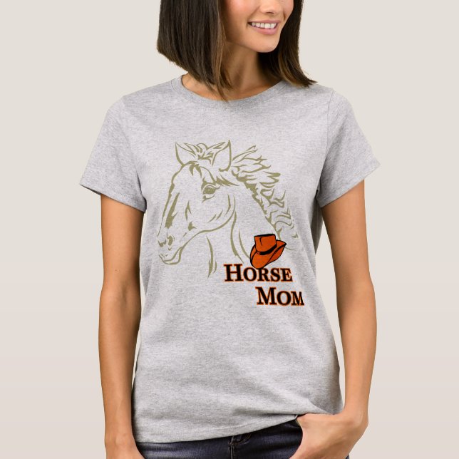 Häst Mamma med kvinnornas tre ögon T Shirt (Framsida)