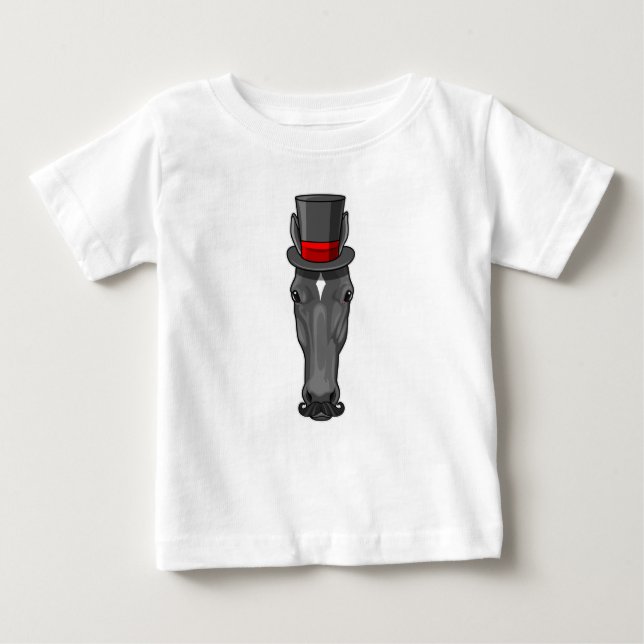 Häst med cylinder t shirt (Framsida)