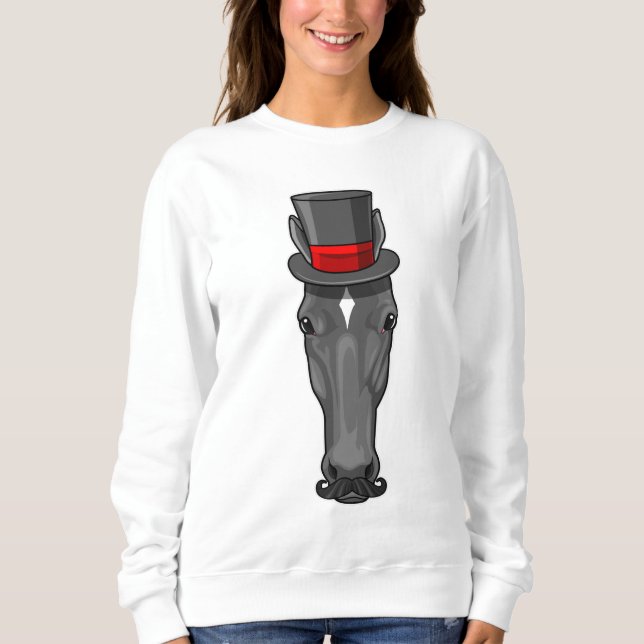 Häst med cylinder t shirt (Framsida)