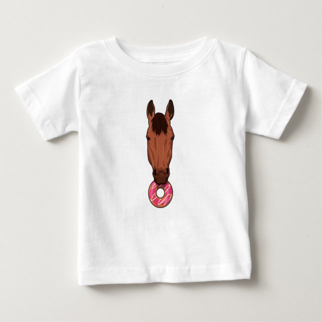 Häst med Donut T Shirt (Framsida)