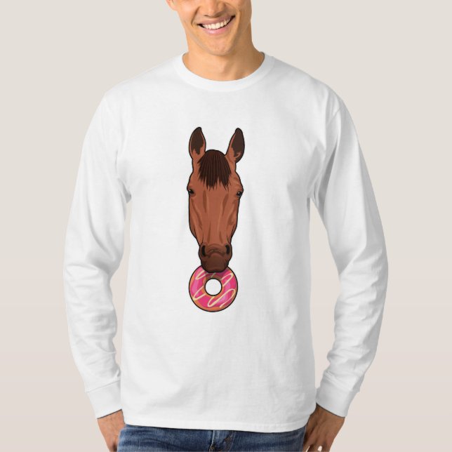 Häst med Donut T Shirt (Framsida)