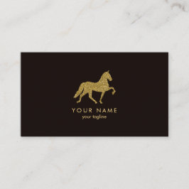 Häst med Golden Glitter | Hästtränare Visitkort