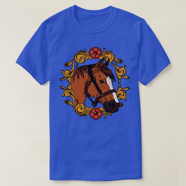 Häst med Golden Ram T Shirt (Design framsida)