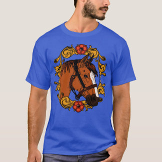 Häst med Golden Ram T Shirt