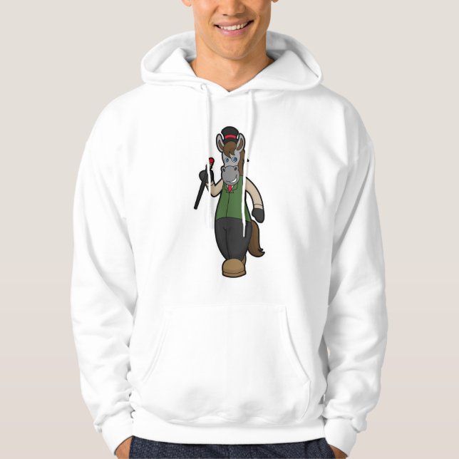 Häst med hög och Käpp Hoodie (Framsida)