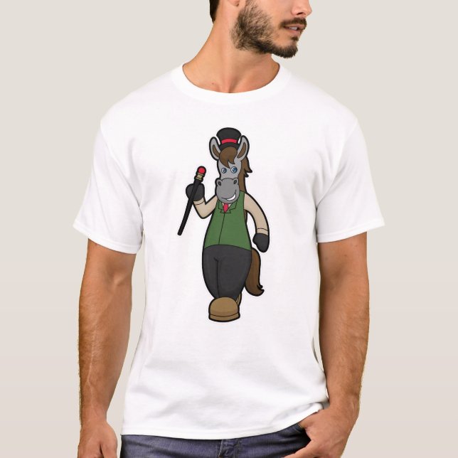 Häst med hög och Käpp T Shirt (Framsida)