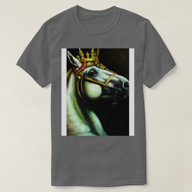 Häst med Krona 2 T Shirt (Design framsida)