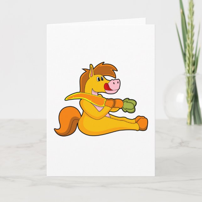 Häst med morot kort (Framsida)