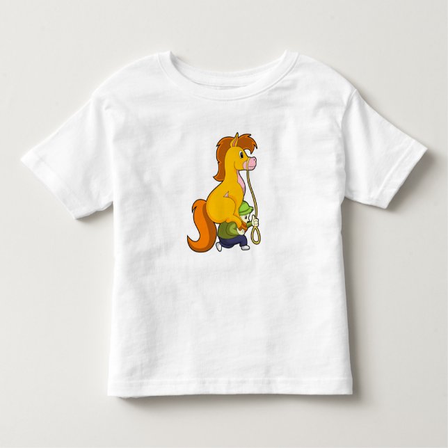 Häst med pojke.PNG T Shirt (Framsida)