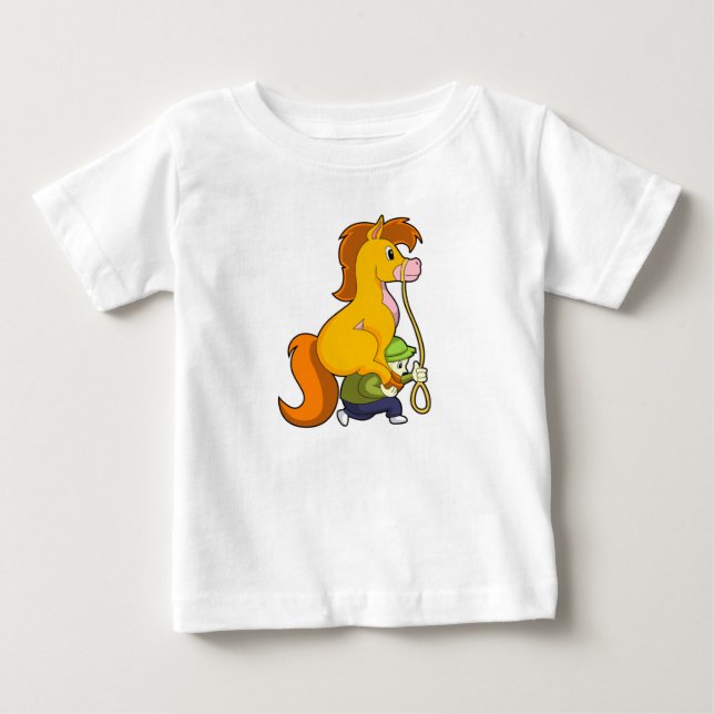 Häst med pojke.PNG T Shirt (Framsida)