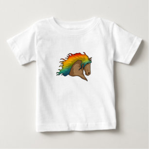 Häst med regnbågshår t shirt