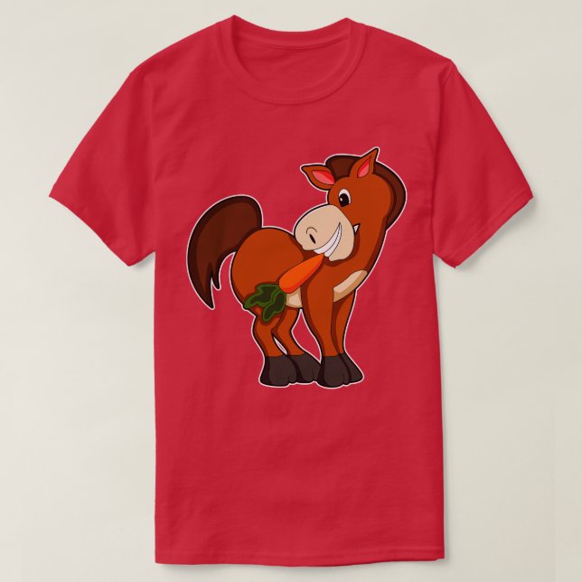 Häst med rot 2 t shirt (Design framsida)