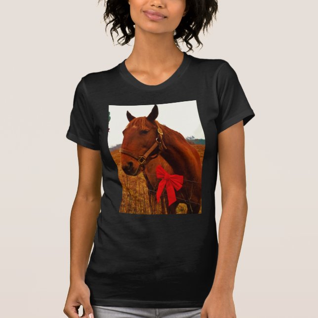 Häst med rött ben tee shirt (Framsida)