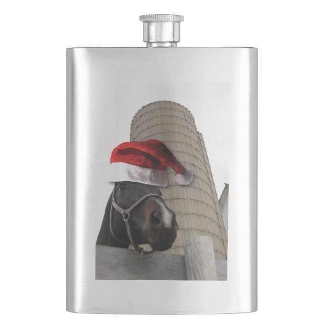 Häst med Santa Hat Fickplunta (Framsidan)