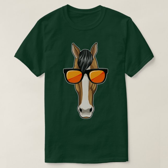 Häst med solglasögon 1 t shirt (Design framsida)