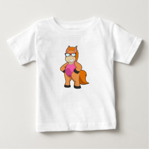 Häst med solglasögon t shirt