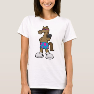 Häst med solglasögon t shirt