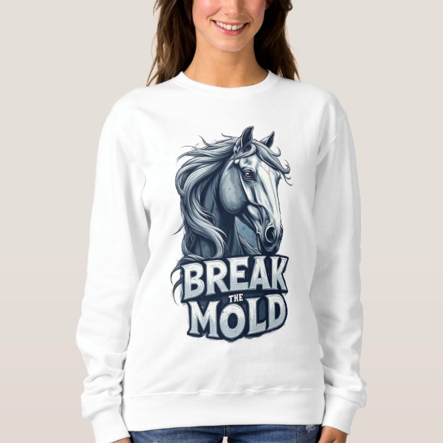 Häst med stänkande konst, djärv typografi t shirt (Framsida)