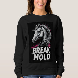 Häst med stänkande konst, djärv typografi t shirt