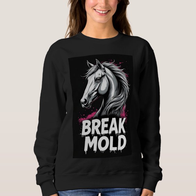 Häst med stänkande konst, djärv typografi t shirt (Framsida)