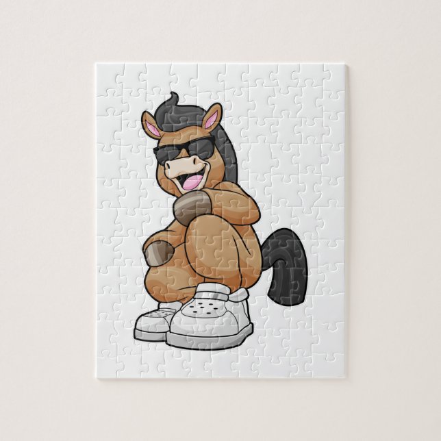 Häst med stora skor pussel (Vertikal)