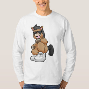 Häst med stora skor t shirt