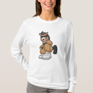 Häst med stora skor t shirt