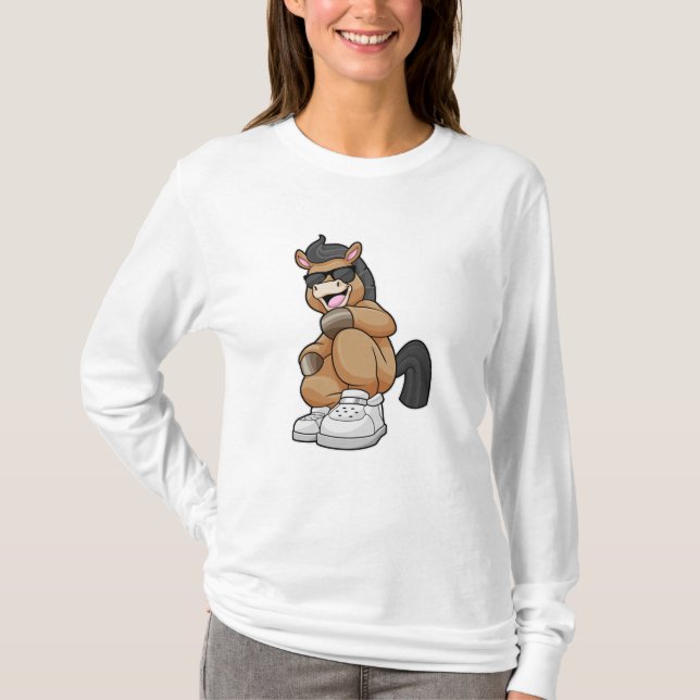 Häst med stora skor t shirt (Framsida)