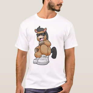 Häst med stora skor t shirt