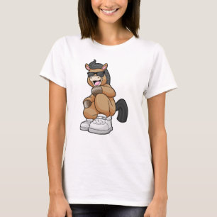 Häst med stora skor t shirt