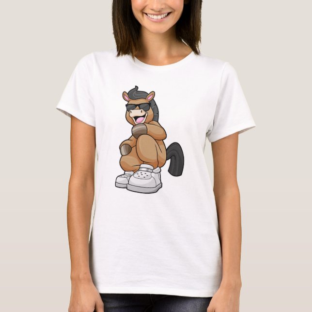 Häst med stora skor t shirt (Framsida)