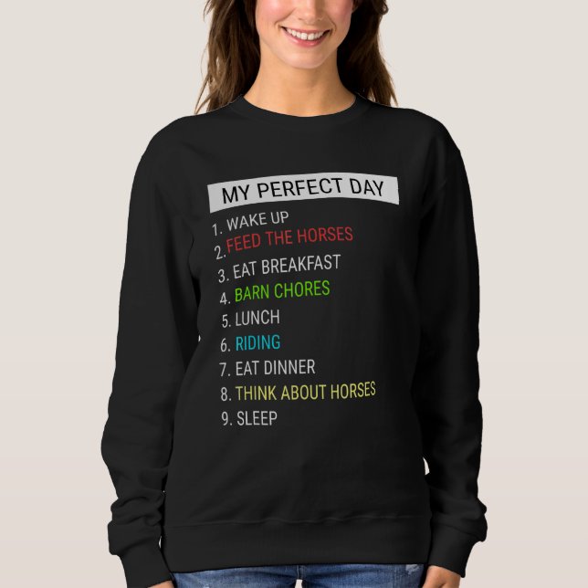 Häst min Perfekt Day T Shirt (Framsida)
