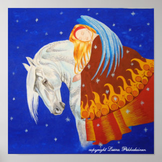 Häst och ängel poster
