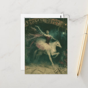 Häst och ballerina Mörk Fantasy Vykort