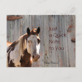 Häst och Barnwood Postcard- cutomize Vykort