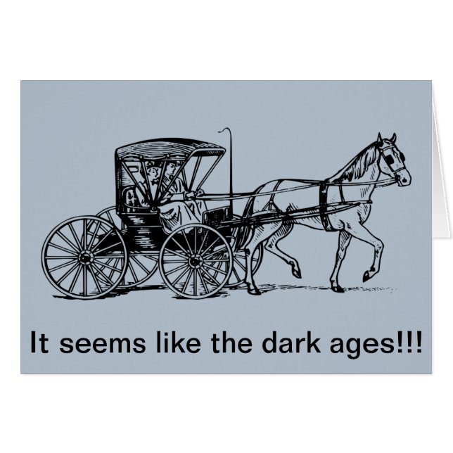 Häst och buggy Pandemic Travel Hälsningskort (Framsidan Horizontal)