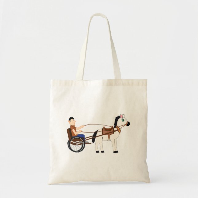 Häst och buggy Tote Bag Tygkasse (Framsidan)